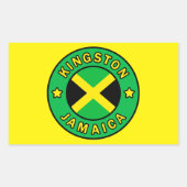 Kingston Jamaica Rechthoekige Sticker (Voorkant)