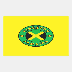Kingston Jamaica Rechthoekige Sticker