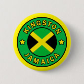 Kingston Jamaica Ronde Button 5,7 Cm (Voorkant)