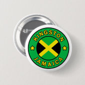 Kingston Jamaica Ronde Button 5,7 Cm (Voorkant /achterkant)