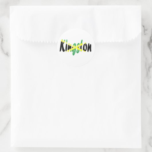 Kingston, Jamaica Ronde Sticker (Tas)