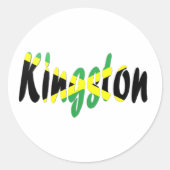 Kingston, Jamaica Ronde Sticker (Voorkant)