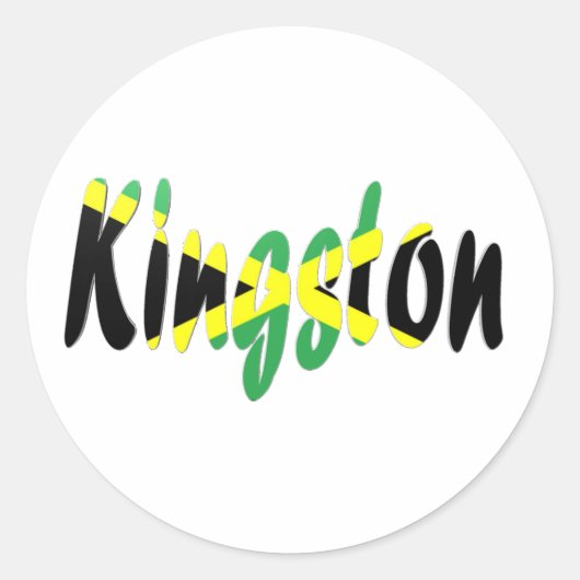 Kingston, Jamaica Ronde Sticker (Voorkant)