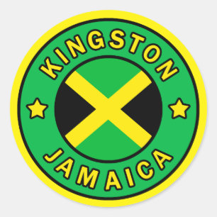 Kingston Jamaica Ronde Sticker