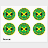 Kingston Jamaica Ronde Sticker (Vel)