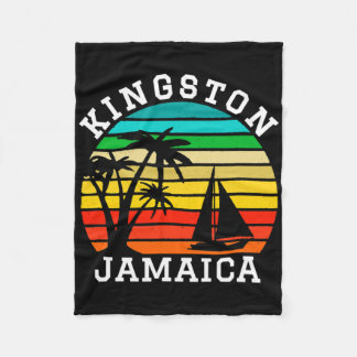 Kingston Jamaica Shirt Matching Family Vacation  Fleece Deken