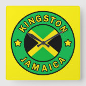 Kingston Jamaica Vierkante Klok (Voorkant)