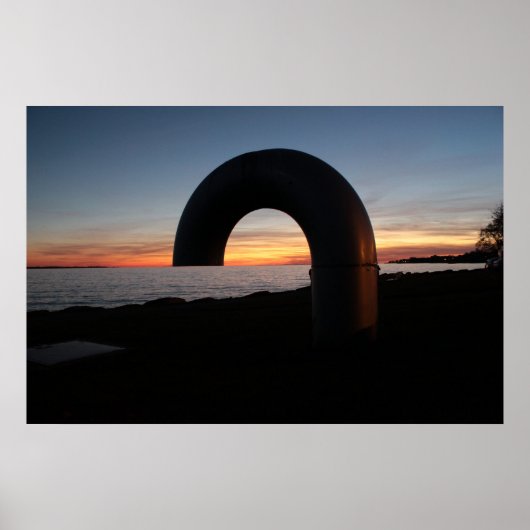Kingston-meer, Ontario-zonsondergang. Poster (Voorkant)