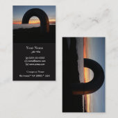 Kingston-meer, Ontario-zonsondergang. Visitekaartje (Voorkant / Achterkant)