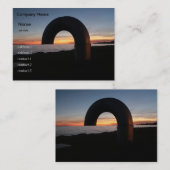 Kingston-meer, Ontario-zonsondergang. Visitekaartje (Voorkant / Achterkant)