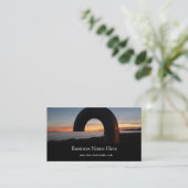 Kingston-meer, Ontario-zonsondergang. Visitekaartje (Staand voorkant)