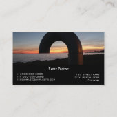 Kingston-meer, Ontario-zonsondergang. Visitekaartje (Achterkant)