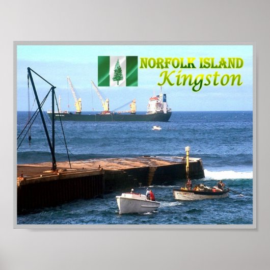 Kingston - Norfolk Island - Zee Uitzicht - Poster (Voorkant)