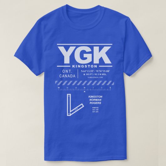 Kingston Norman Rogers Airport YGK T-shirt (Design voorkant)