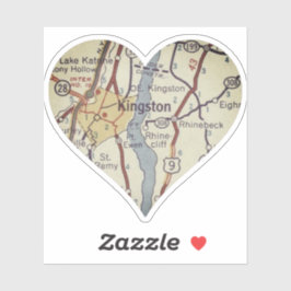 Kingston NY Classic Map Sticker