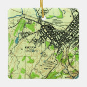 Kingston NY Map Keramisch Ornament (Voorkant)