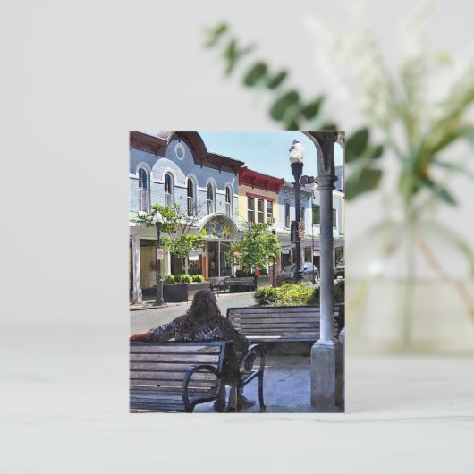 Kingston NY - Relaxing op N Front St. Briefkaart (Staand voorkant)