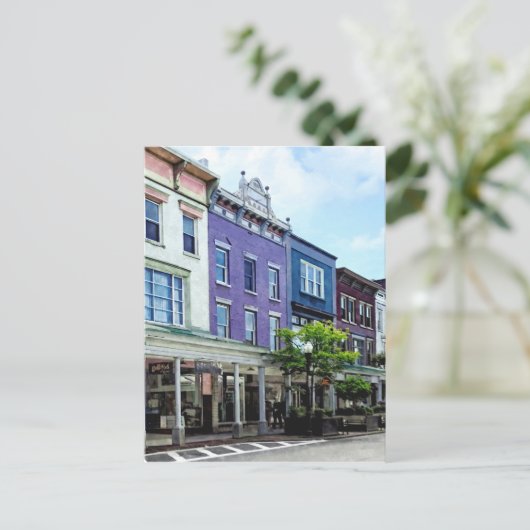 Kingston NY - Uitzicht van Wall Street Briefkaart (Staand voorkant)