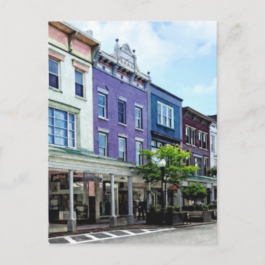 Kingston NY - Uitzicht van Wall Street Briefkaart (Voorkant)