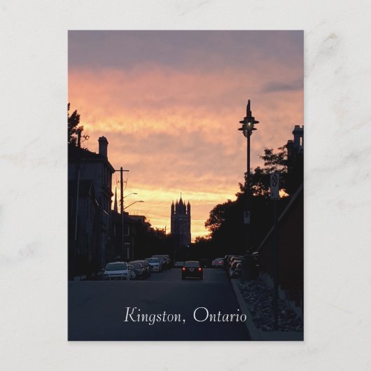 Kingston - Ontario - zonsondergang - reizen Briefkaart (Voorkant)