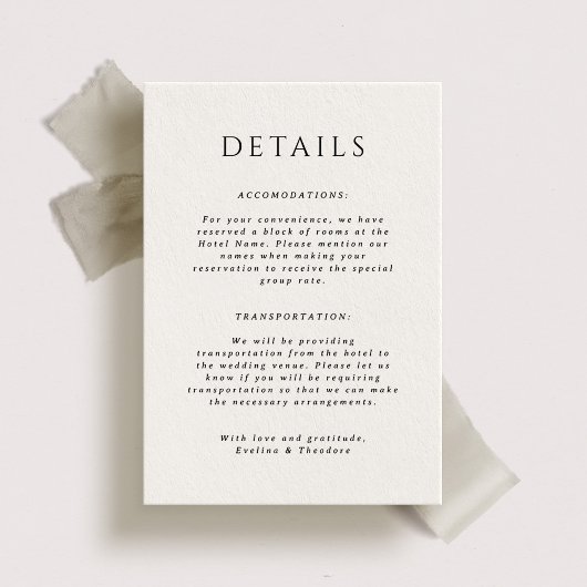 Kingston Portait Wedding Details Kaart