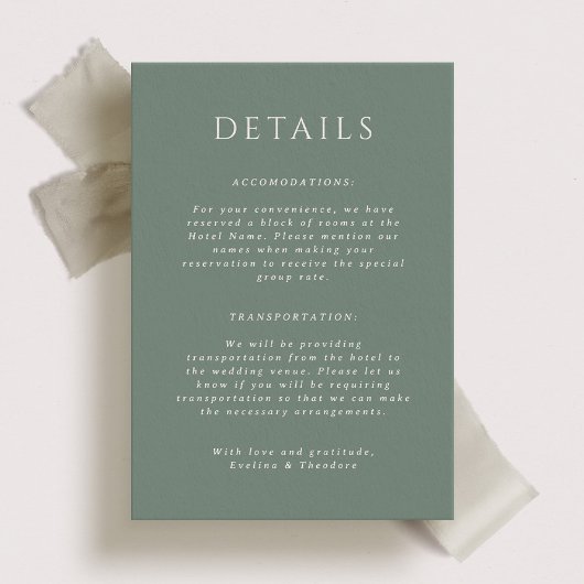 Kingston Portait Wedding Details Kaart