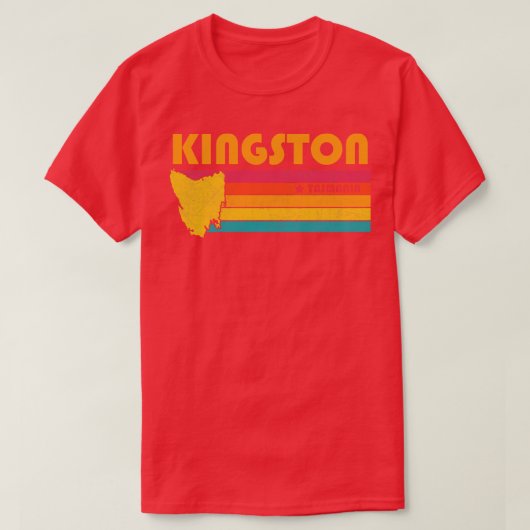 Kingston Tasmania  Verdrietig Souvenir T-shirt (Design voorkant)