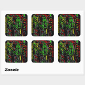KINGSTON URBAN KUSH BRAND VIERKANTE STICKER (Vel)