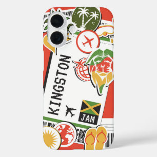 Kingston Vibes - Jamaica Boarding Pass iPhone 16 Hoesje