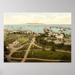 Kingstown - Dunlaoghaire, 19e eeuw Ierland Poster