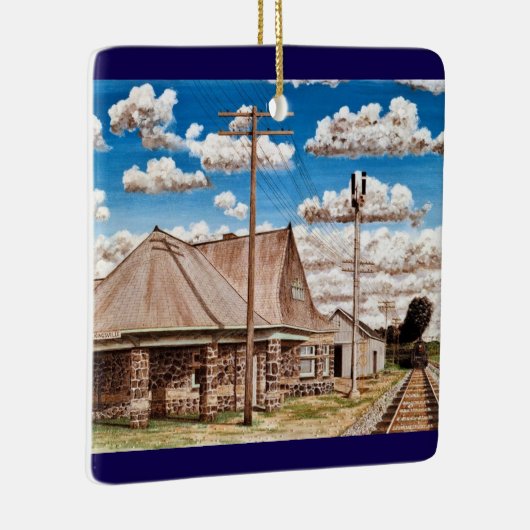 Kingsville, ON Depot by Tom Rock Keramisch Ornament (Rechts)