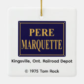 Kingsville, ON Depot by Tom Rock Keramisch Ornament (Achterkant)