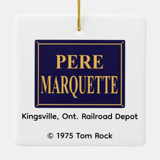 Kingsville, ON Depot by Tom Rock Keramisch Ornament (Achterkant)