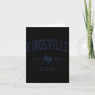 Kingsville Tx Jn1 Vintage Atletiek Blauw Ontwerp  Kaart