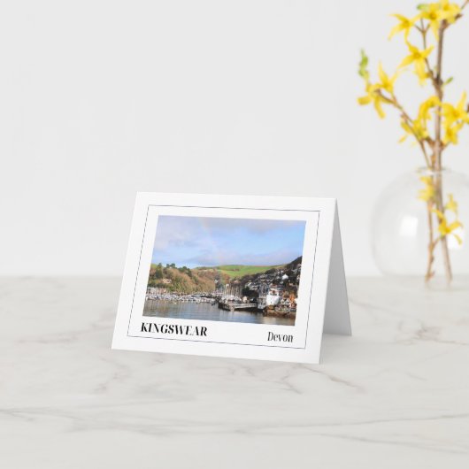 Kingswear Rainbow, River Dart, Devon Kaart (Gele Bloem)