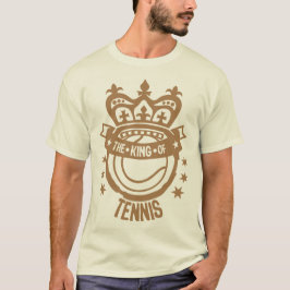 kingtennisbaan kroon koning ballonlogo t-shirt