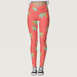 Kingyo Goldfish Light Blue en Oranje Leggings