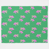 Kingyo Goldfish Pink Fleece Deken (Voorkant (Horizontaal))