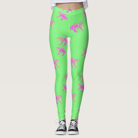 Kingyo Goldfish Pink Leggings (Voorkant)