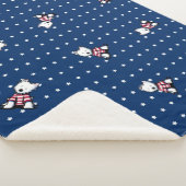 KiniArt 1st Mate Westie Sherpa Blanket Sherpa Deken (3/4)