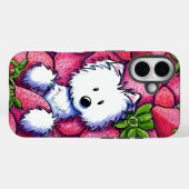 KiniArt Aardbeien Westie Case-Mate iPhone Case (Achterkant (horizontaal))