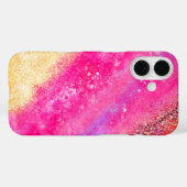 KiniArt Abstracte roze & Gold iPhone case (Achterkant (horizontaal))