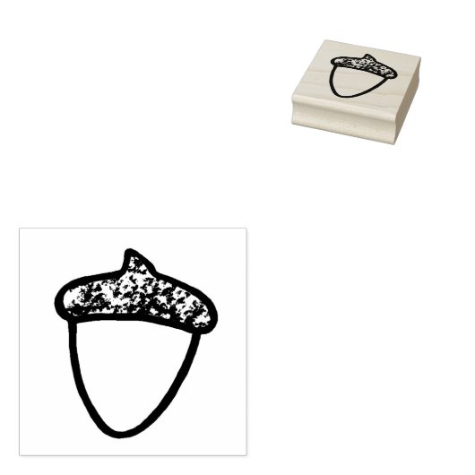 KiniArt Acorn Rubber Stamp Rubberstempel (Gestempeld)
