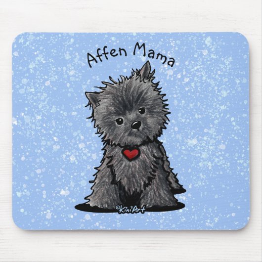 KiniArt Affenpinscher Dog Mousepad Muismat (Voorkant)