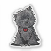 KiniArt Affenpinscher Vinyl Sticker (Voorkant)