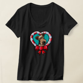 KiniArt Airedale Kerstliefde T-shirt