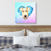 KiniArt Airedale Terrier Canvas Afdrukken (Insitu (Slaapkamer))