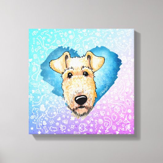 KiniArt Airedale Terrier Canvas Afdrukken (Voorkant)