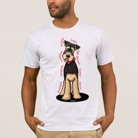 KiniArt Airedale Terrier Lovers T-Shirt (Voorkant)