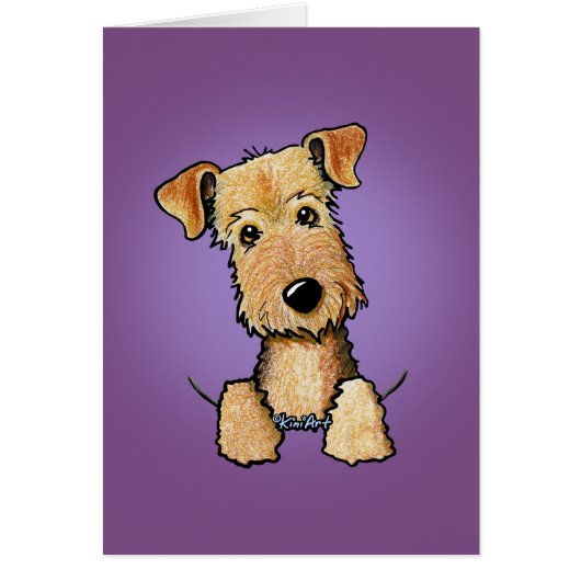 KiniArt Airedale Terrier Wenskaart (Voorkant)